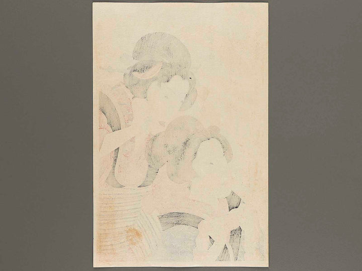 Hiiki wo tanoshimi ni miru te from the series Ukiyo shijuhatte by Keisai Eisen, (Large print size) / BJ318-976