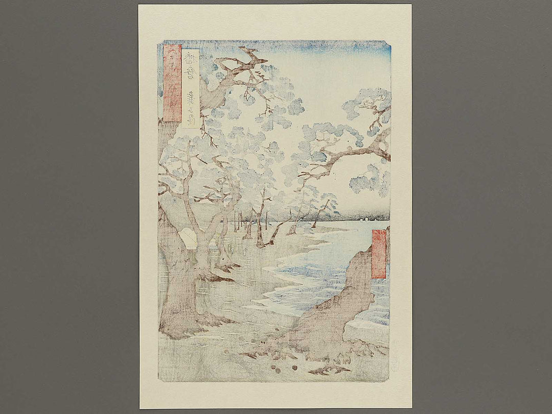 Maiko Beach from the series Famous Views of the Sixty-odd Provinces by Utagawa Hiroshige, (Large print size) / BJ334-040