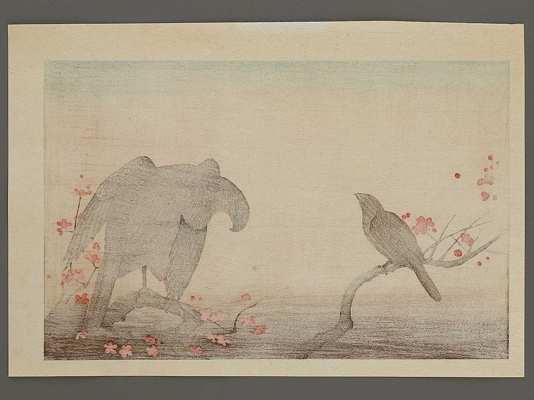 Hawk and Shrike from the series Momotidori kyoka awase by Kitagawa Utamaro, (Large print size) / BJ328-293