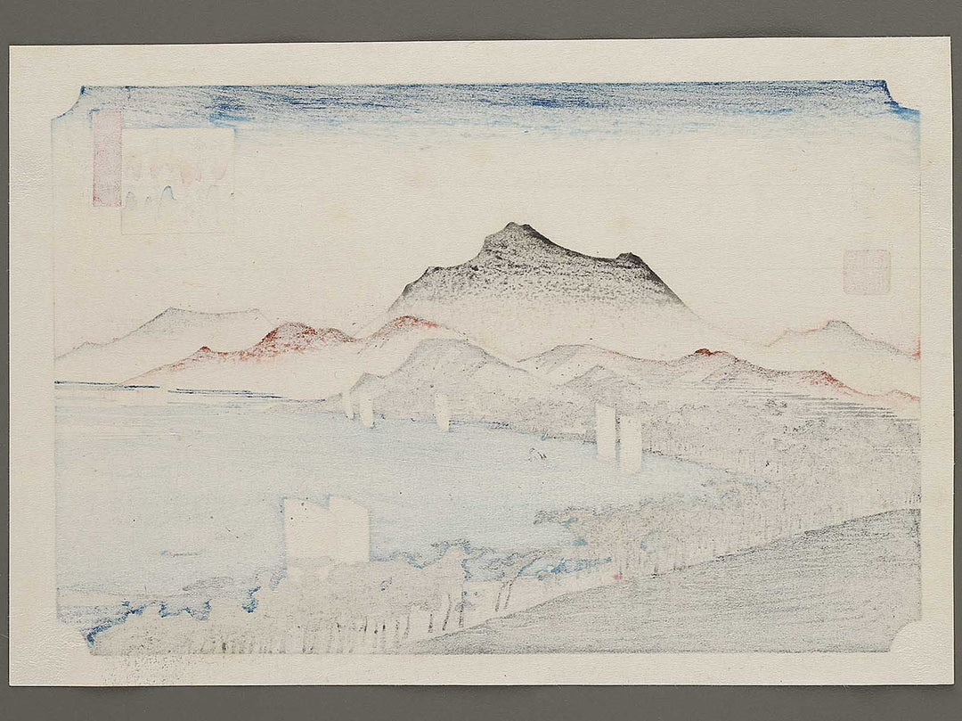 Clear breeze at Awazu from the series Eight Views of Omi by Utagawa Hiroshige, (Medium print size) / BJ333-949