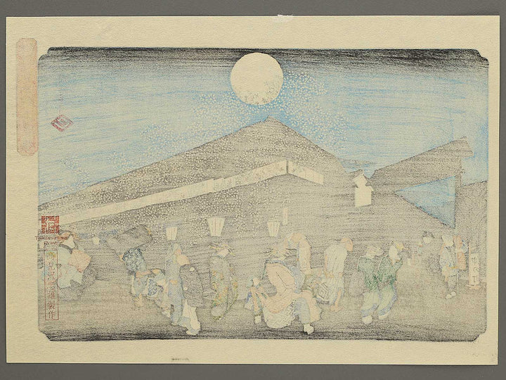 Yoshiwara Nakanocho yozakura from the series Toto meisho by Utagawa Hiroshige, (Medium print size) / BJ330-645