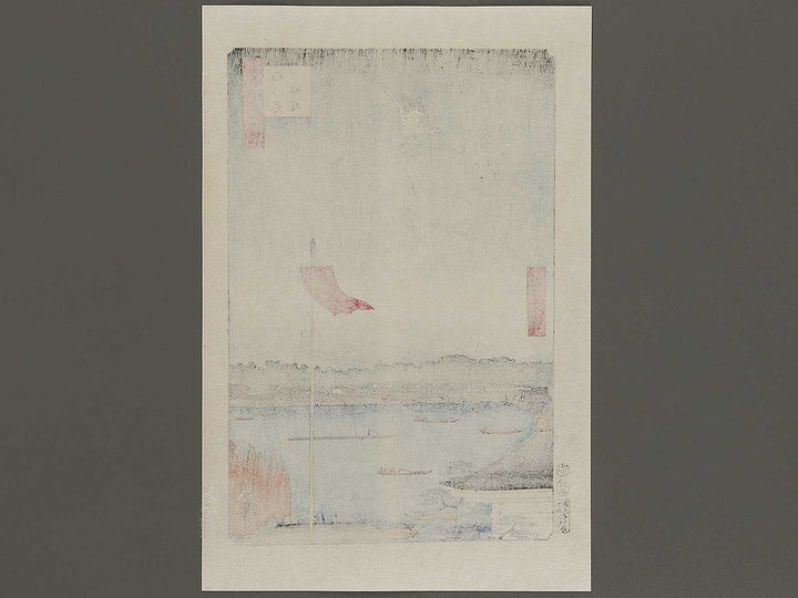 Komagata Hall and Azuma Bridge from the series One Hundred Famous Views of Edo by Utagawa Hiroshige, (Large print size) / BJ336-854