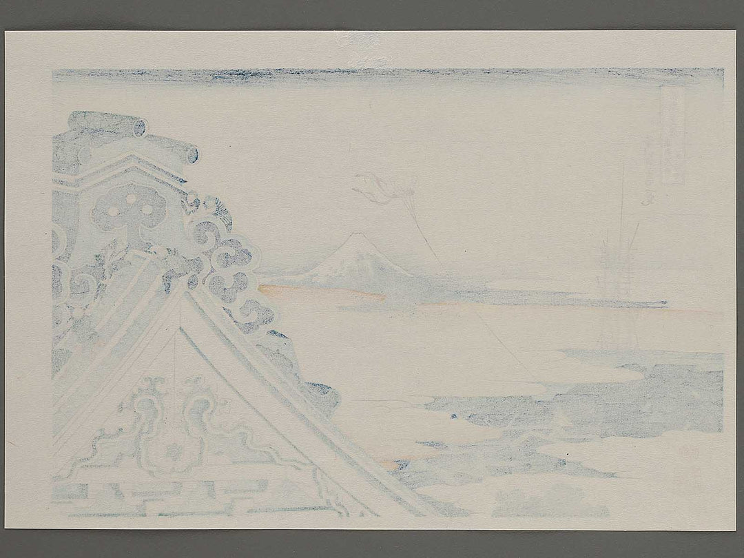 Honganji Temple at Asakusa in Edo from the series Thirty-six Views of Mount Fuji by Katsushika Hokusai, (Medium print size) / BJ302-162