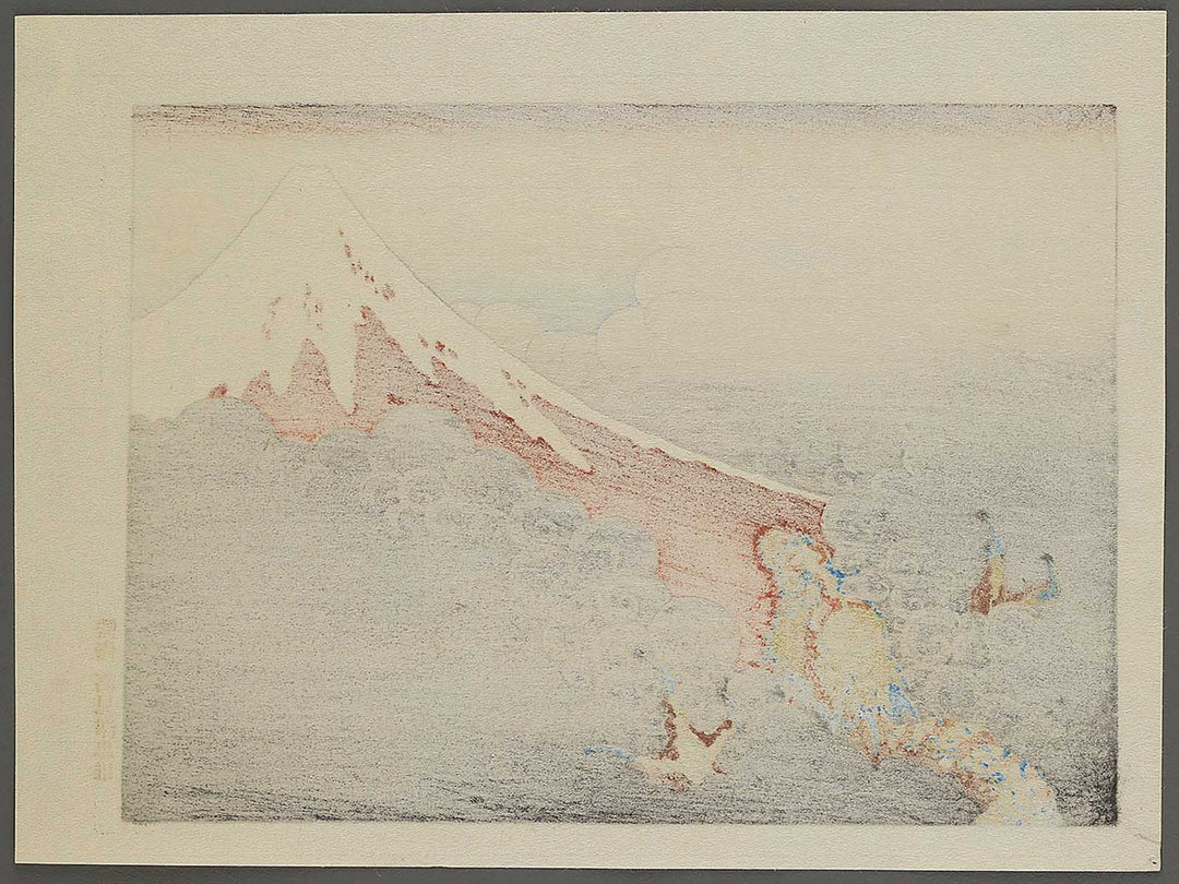Mt. Fuji and Ascending Dragon from the series One Hundred Views of Mount Fuji by Katsushika Hokusai, (Medium print size) / BJ344-862