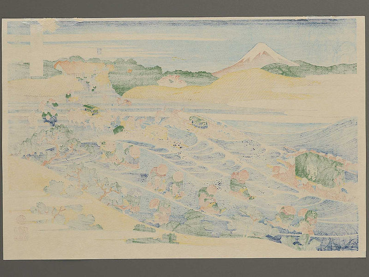 Mount Fuji from Kanaya on the Tokaido Road from the series Thirty-six Views of Mount Fuji by Katsushika Hokusai, (Large print size) / BJ352-121