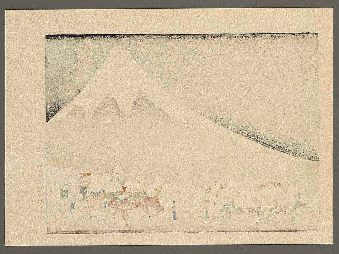 Shinsetsu no fuji from the series One Hundred Views of Mount Fuji by Katsushika Hokusai, (Medium print size) / BJ327-901