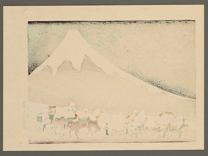Shinsetsu no fuji from the series One Hundred Views of Mount Fuji by Katsushika Hokusai, (Medium print size) / BJ327-901