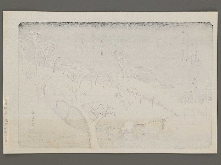 Evening Snow on Mount Asuka from the series Eight Views of the Suburbs of Edo by Utagawa Hiroshige, (Medium print size) / BJ331-296