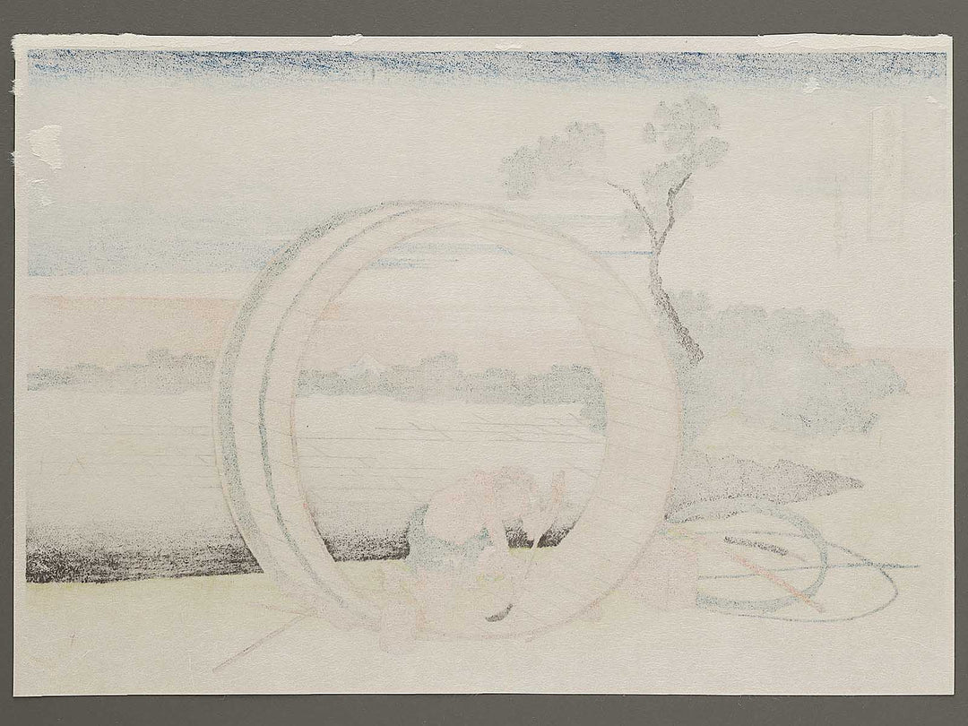 Fujimibara in Owari Province from the series Thirty-six Views of Mount Fuji by Katsushika Hokusai, (Small print size) / BJ311-010