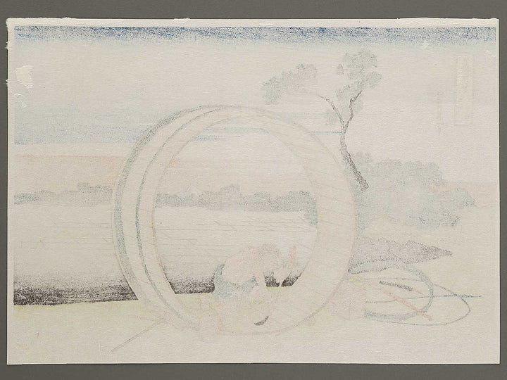 Fujimibara in Owari Province from the series Thirty-six Views of Mount Fuji by Katsushika Hokusai, (Small print size) / BJ311-010