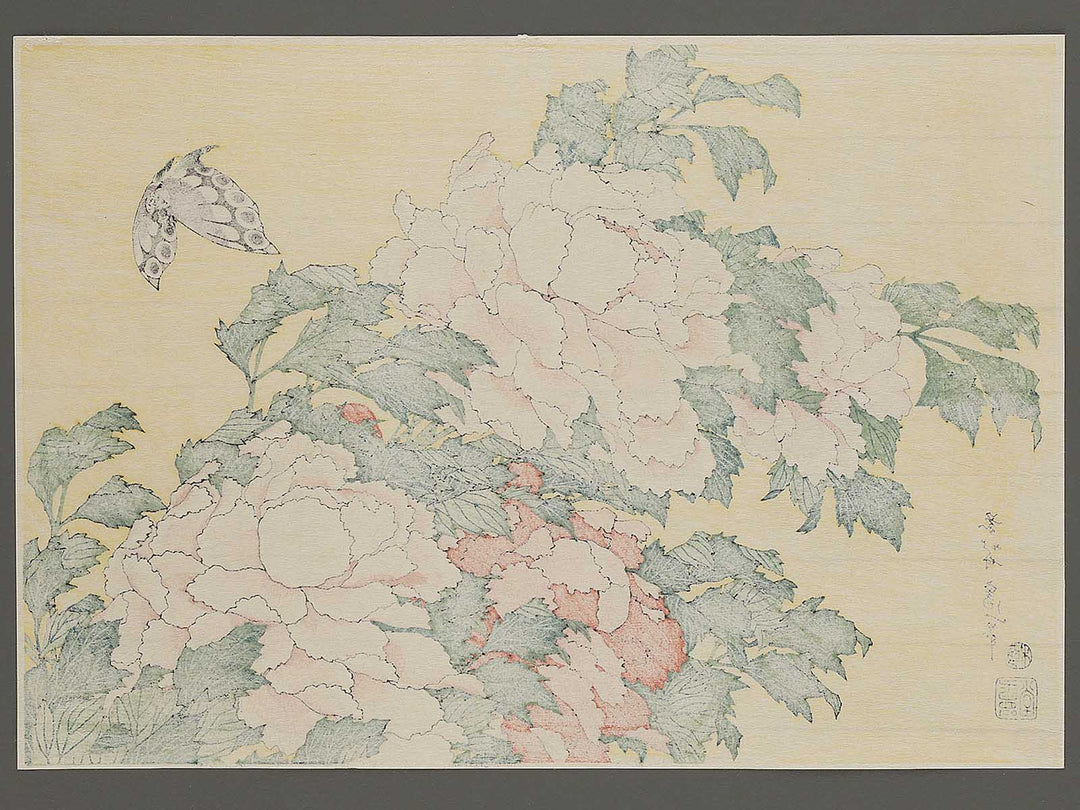 Botan ni cho by Katsushika Hokusai, (Large print size) / BJ343-777