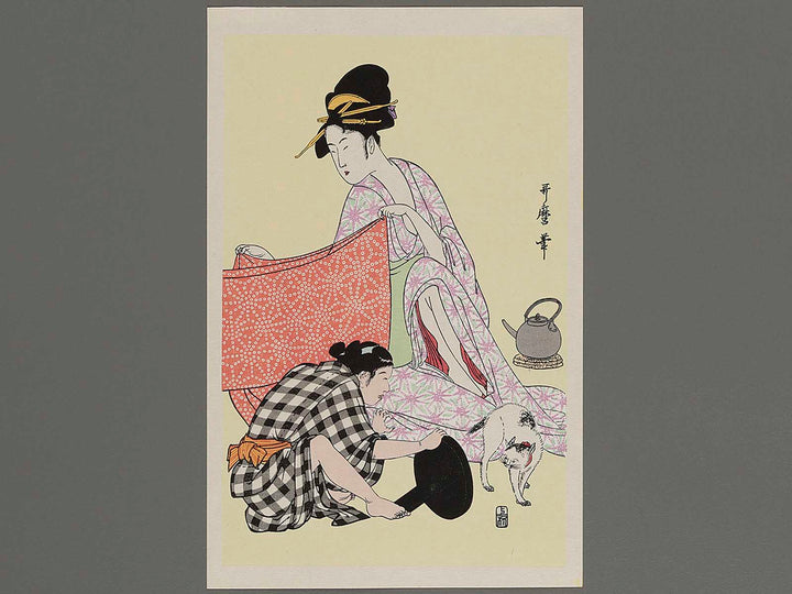 Harishigoto by Kitagawa Utamaro, (Medium print size) / BJ218-743