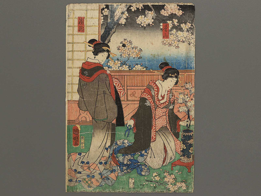 Kaneko Iseya nikai no zu by Utagawa Kuniaki / BJ342-384