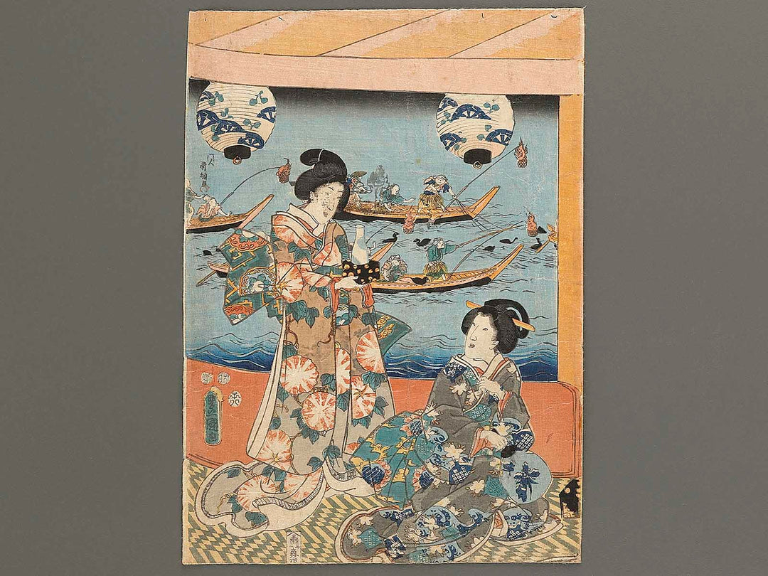 Ukai bune oasobi by Utagawa Kunisada(Toyokuni III) / BJ341-390