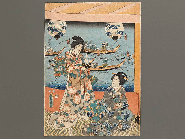 Ukai bune oasobi by Utagawa Kunisada(Toyokuni III) / BJ341-390