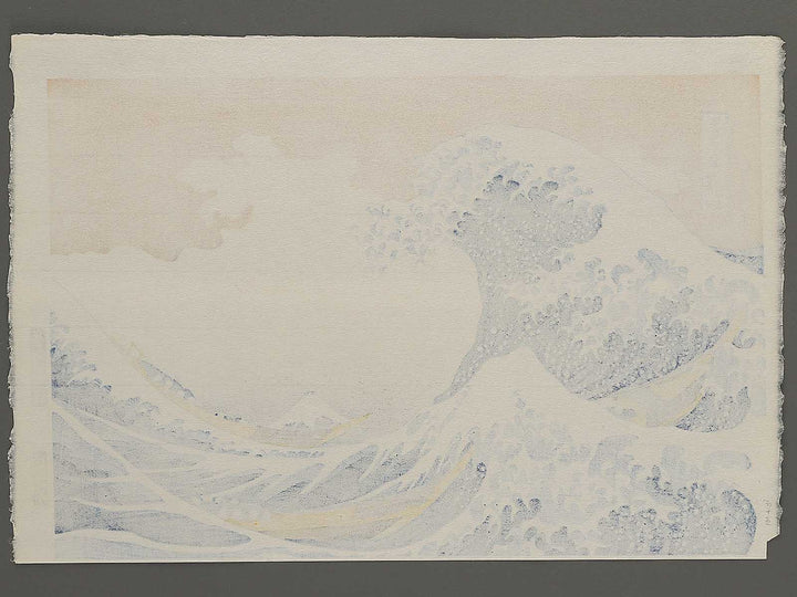 Under the Wave off Kanagawa , also known as The Great Wave off Kanagawa from the series Thirty-six Views of Mount Fuji by Katsushika Hokusai, (Large print size) / BJ350-763