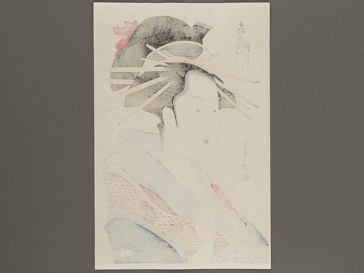 Ogiya nai Takigawa by Chobunsai Eishi, (Large print size) / BJ318-969