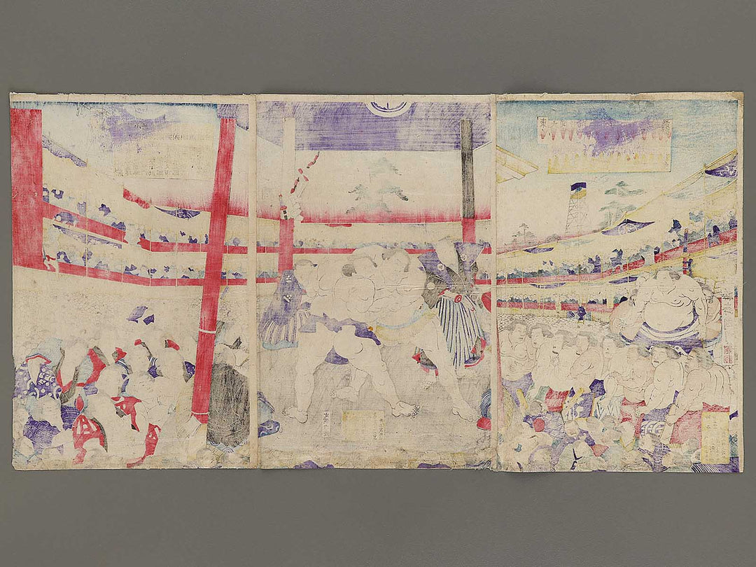 Kanjin ozumo torikumi no zu by Utagawa-school / BJ323-799