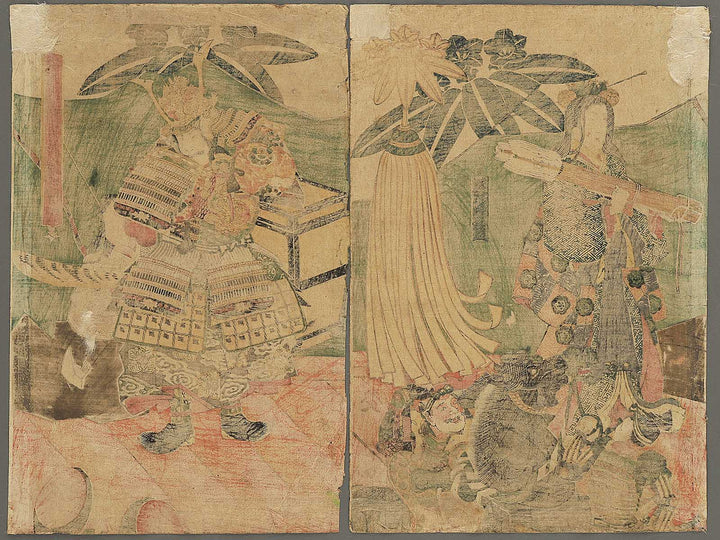 Minamoto Kuro Hogan Yoshitsune shutsuzin no zu by Kochoro Kunisada (Toyokuni III) / BJ345-639