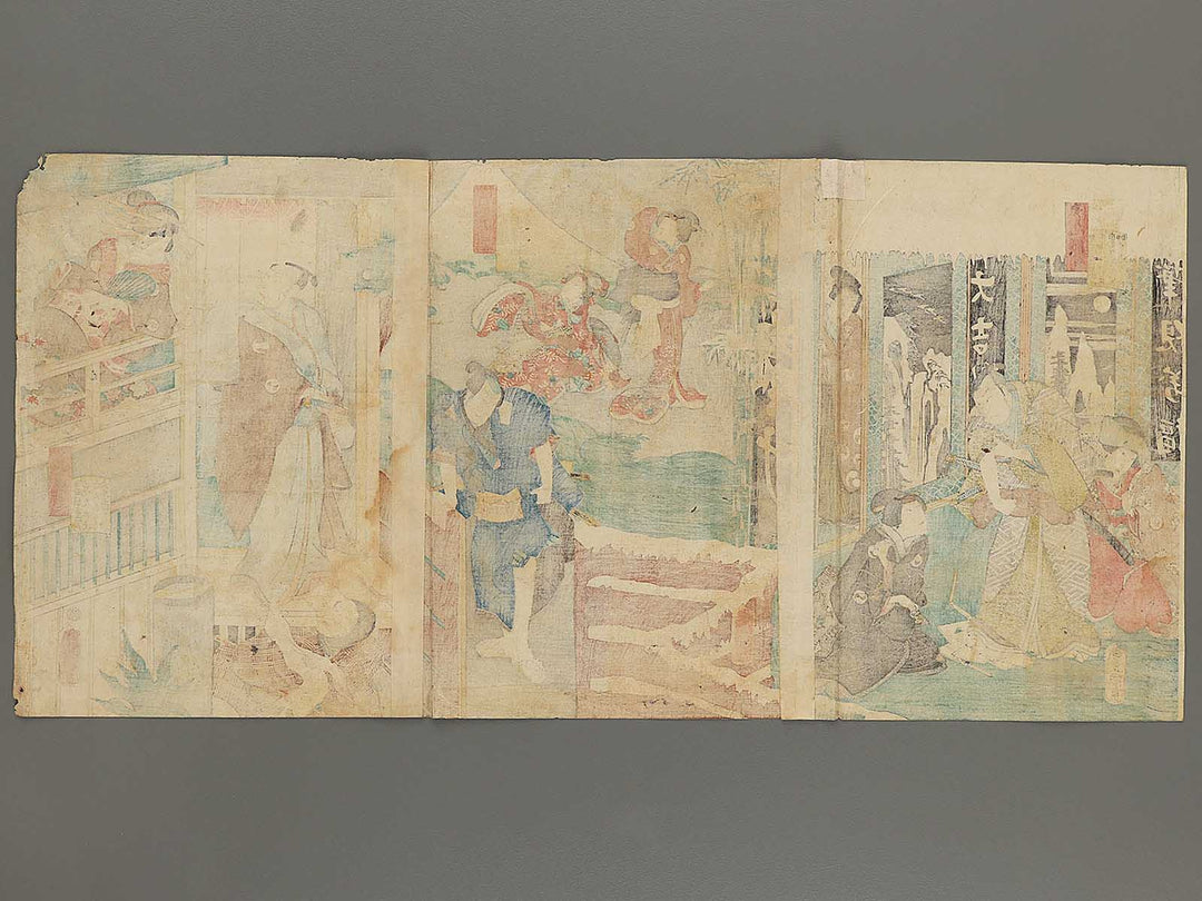 Dai 7 danme dai 8 danme dai 9 danme from the series Kana dehon chushingura by Utagawa Kunisada (Toyokuni III) / BJ301-070