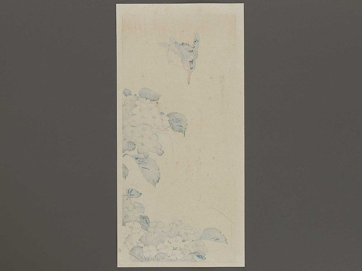 Hydrangea glue cicada by Utagawa Hiroshige, (Medium print size) / BJ328-153