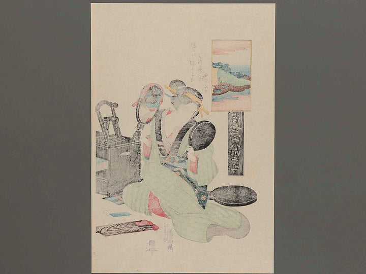 Kamiwo kinisuru kanshakuha onna no kuse from the series Forty-eight Habits by Keisai Eisen, (Large print size) / BJ239-218