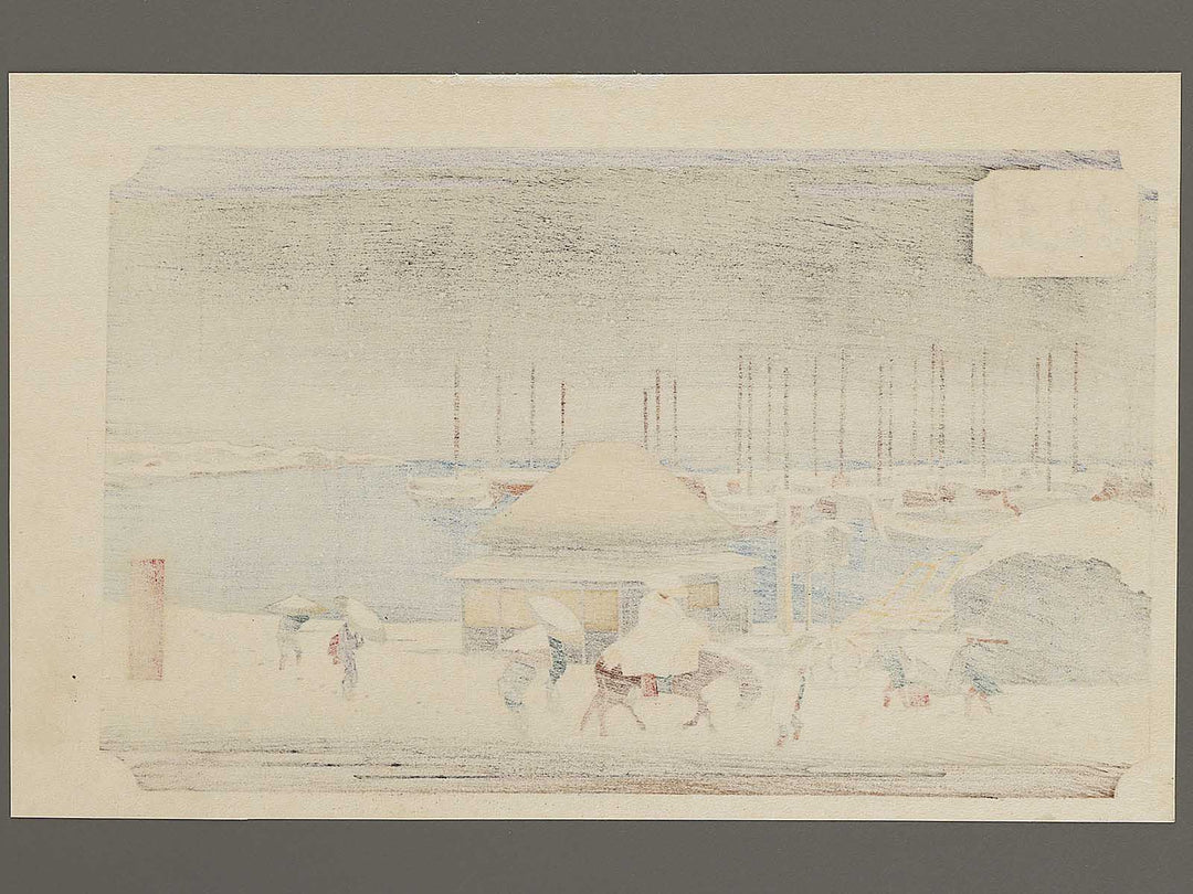 Takanawa no yuki from the series Toto yukimi hyakkei by Utagawa Hiroshige, (Large print size) / BJ328-363