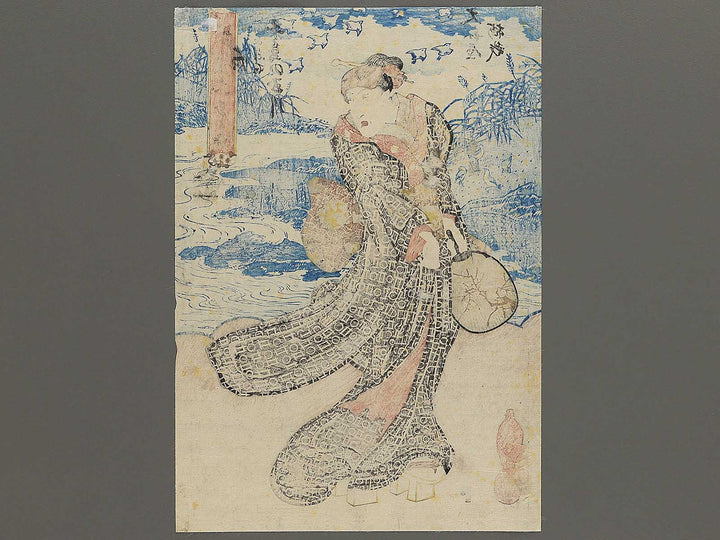 Mutsu meisho Chidori no Tamagawa Yamatoya Baiga from the series Haiyu mutamagao by Kochoro Kunisada (Toyokuni III) / BJ346-423
