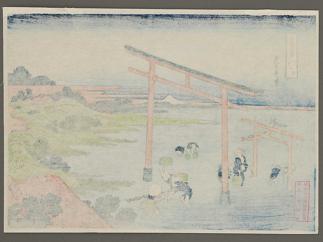 The Coast of Nobuto from the series Thirty-six Views of Mount Fuji by Katsushika Hokusai, (Small print size) / BJ292-908