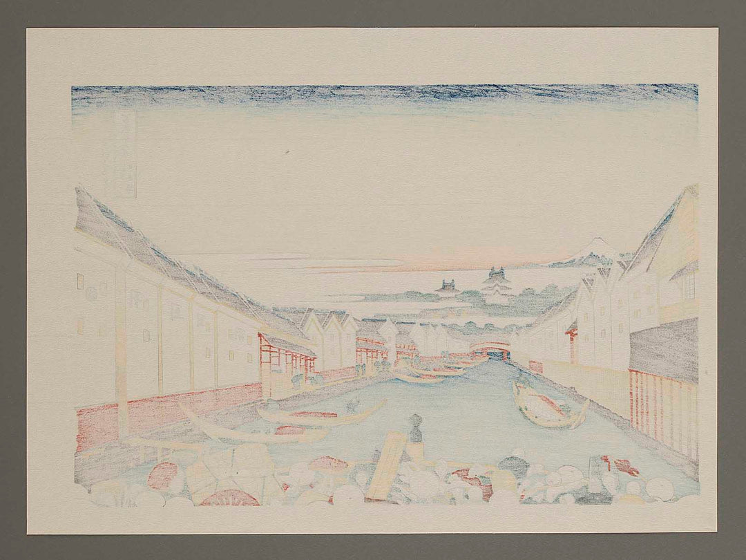 Nihonbashi Bridge in Edo from the series Thirty-six Views of Mount Fuji by Katsushika Hokusai, (Medium print size) / BJ277-627