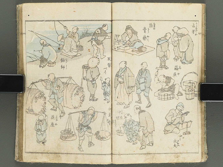 Yanagawa gafu (Jinbutsu sakana mushi) by Yanagawa Shigenobu / BJ348-033