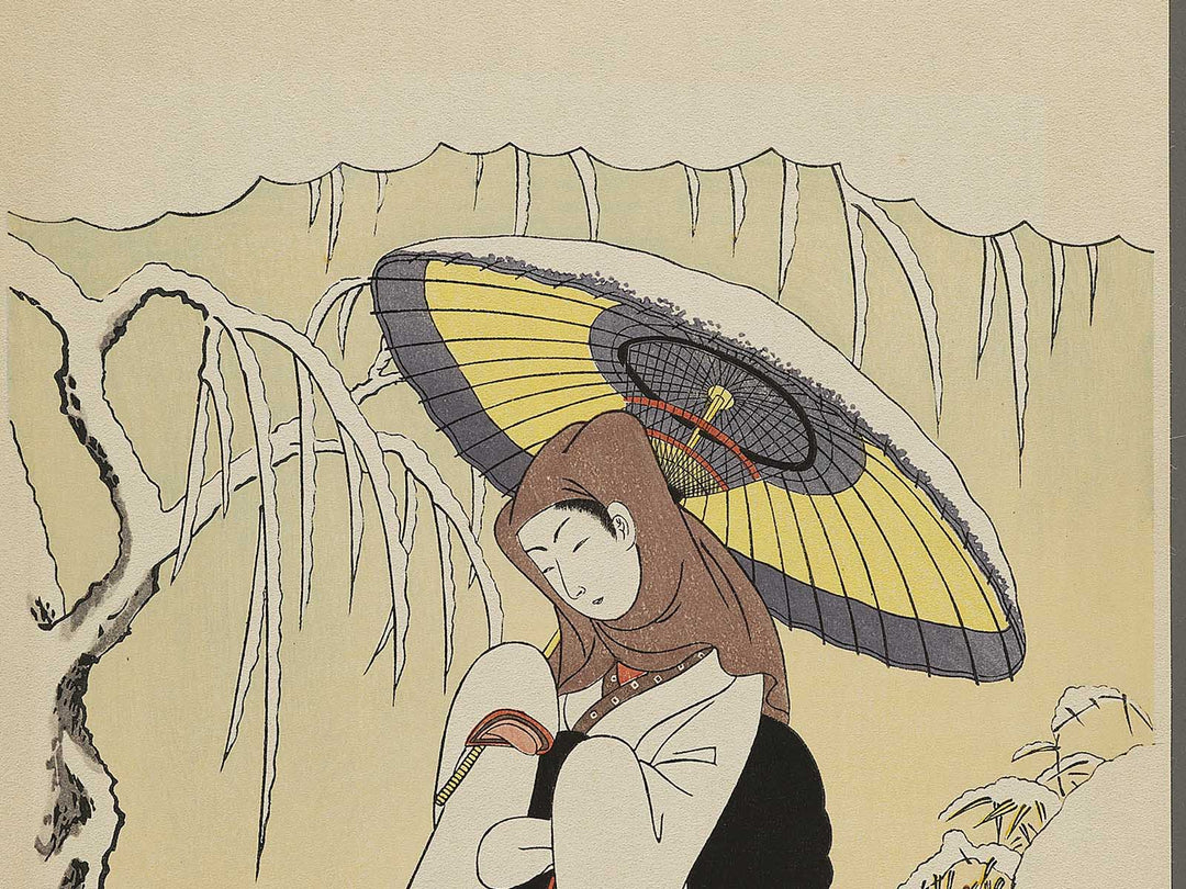 Heron Girl by Suzuki Harunobu, (Medium print size) / BJ325-521
