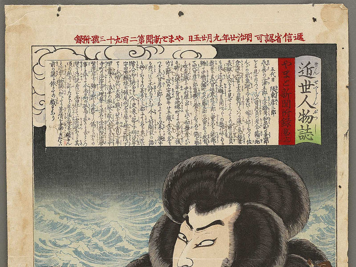 Dai juni godaime Bando Hikosaburo from the series Kinsei jinbutsu shi by Tsukioka Yoshitoshi / BJ331-352