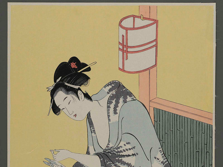 Yuagari bijin by Chokosai Eisho, (Large print size) / BJ253-155