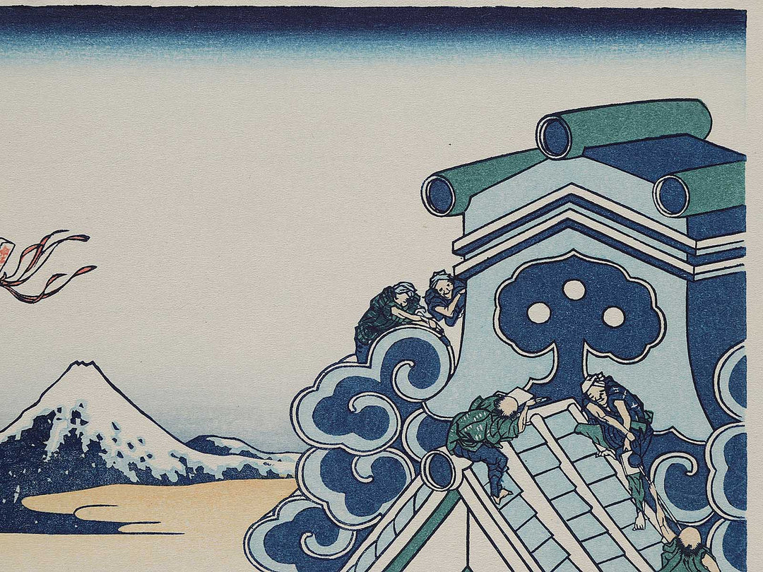Honganji Temple at Asakusa in Edo from the series Thirty-six Views of Mount Fuji by Katsushika Hokusai, (Medium print size) / BJ302-162