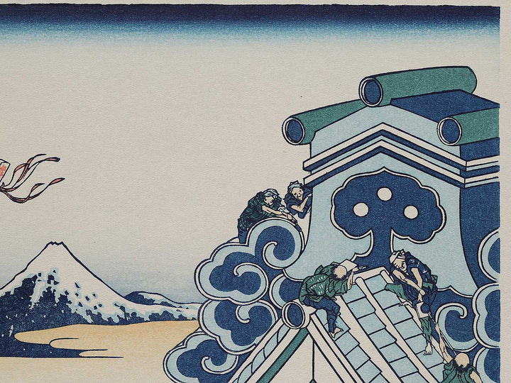 Honganji Temple at Asakusa in Edo from the series Thirty-six Views of Mount Fuji by Katsushika Hokusai, (Medium print size) / BJ302-162