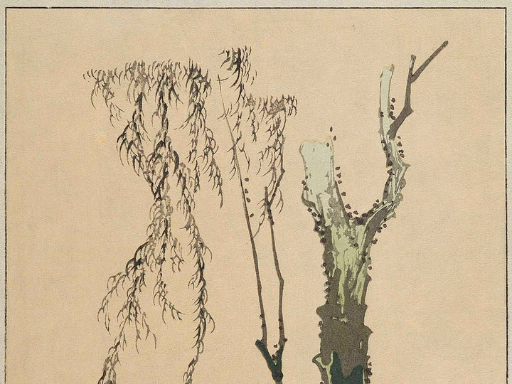 A beautiful woman standing beside the willow by Katsushika Hokusai, (Large print size) / BJ327-593