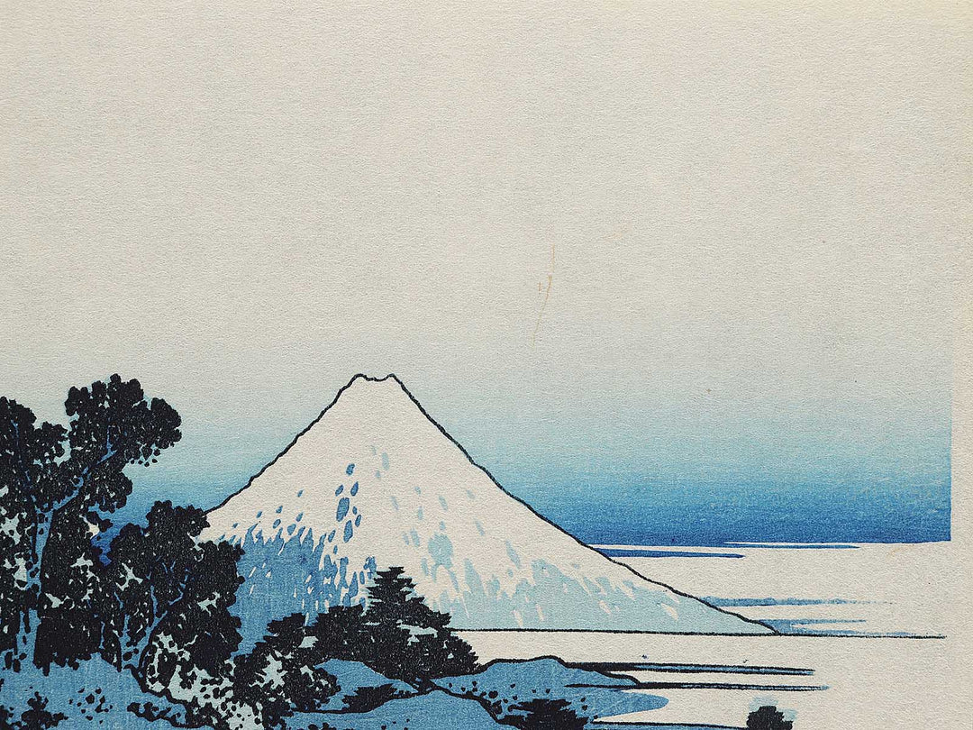 Shichirigahama Beach in Sagami Province from the series Thirty-six Views of Mount Fuji by Katsushika Hokusai, (Small print size) / BJ302-827