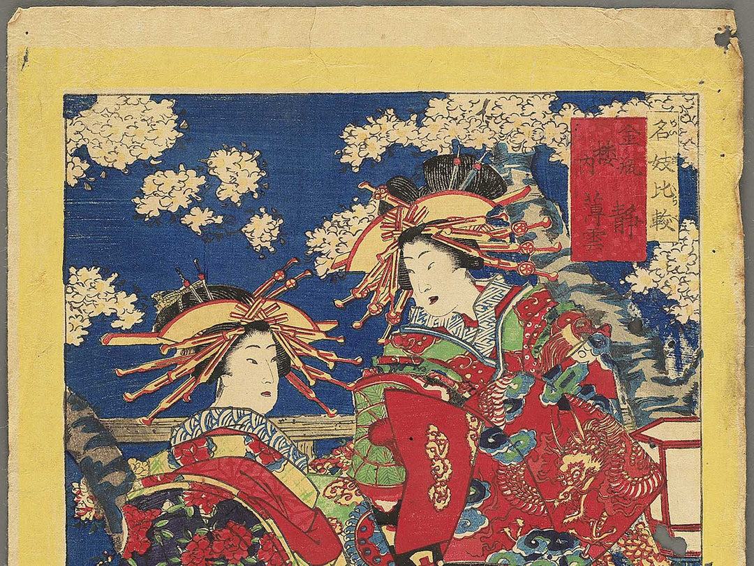 Kinpeiro nai Shizuka Usugumo from the series Meigi hikaku by Utagawa Fusatane / BJ345-492