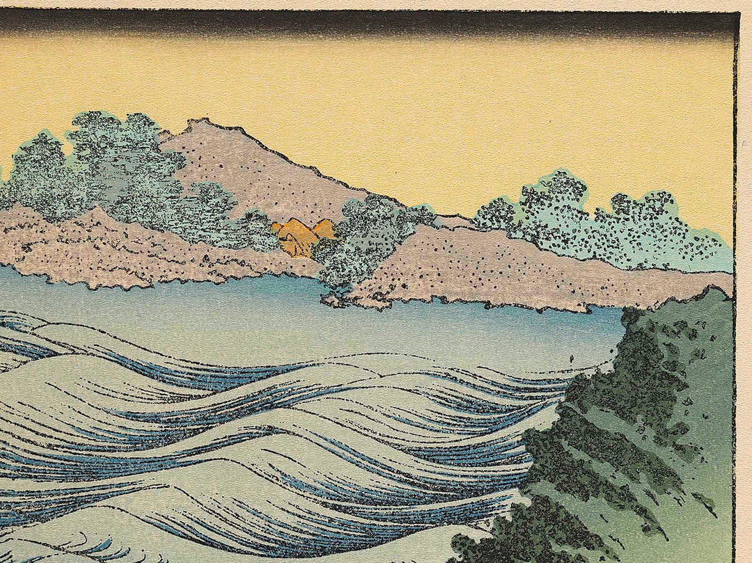 Mt.Fuji from the lake Suwa with Mt.Yatsugatake for a foreground from the series Fugaku hyakkei by Katsushika Hokusai, (Medium print size) / BJ307-503