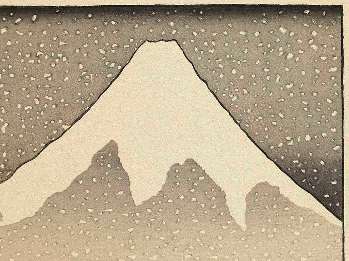 Shinsetsu no fuji from the series One Hundred Views of Mount Fuji by Katsushika Hokusai, (Medium print size) / BJ327-901