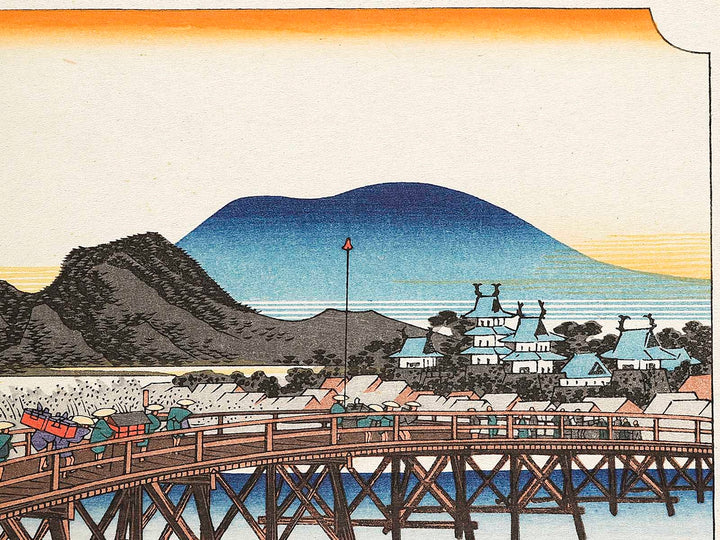 Okazaki from the series The Fifty-three Stations of the Tokaido by Utagawa Hiroshige, (Large print size) / BJ329-987