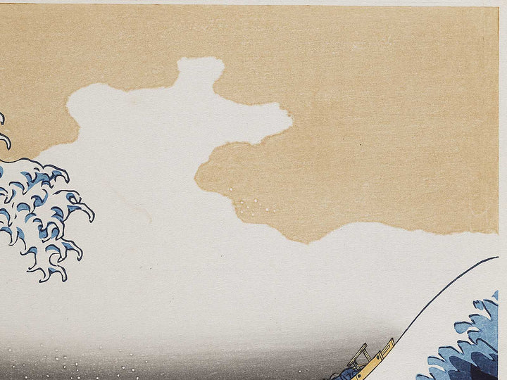 Under the Wave off Kanagawa , also known as The Great Wave off Kanagawa from the series Thirty-six Views of Mount Fuji by Katsushika Hokusai, (Large print size) / BJ335-818