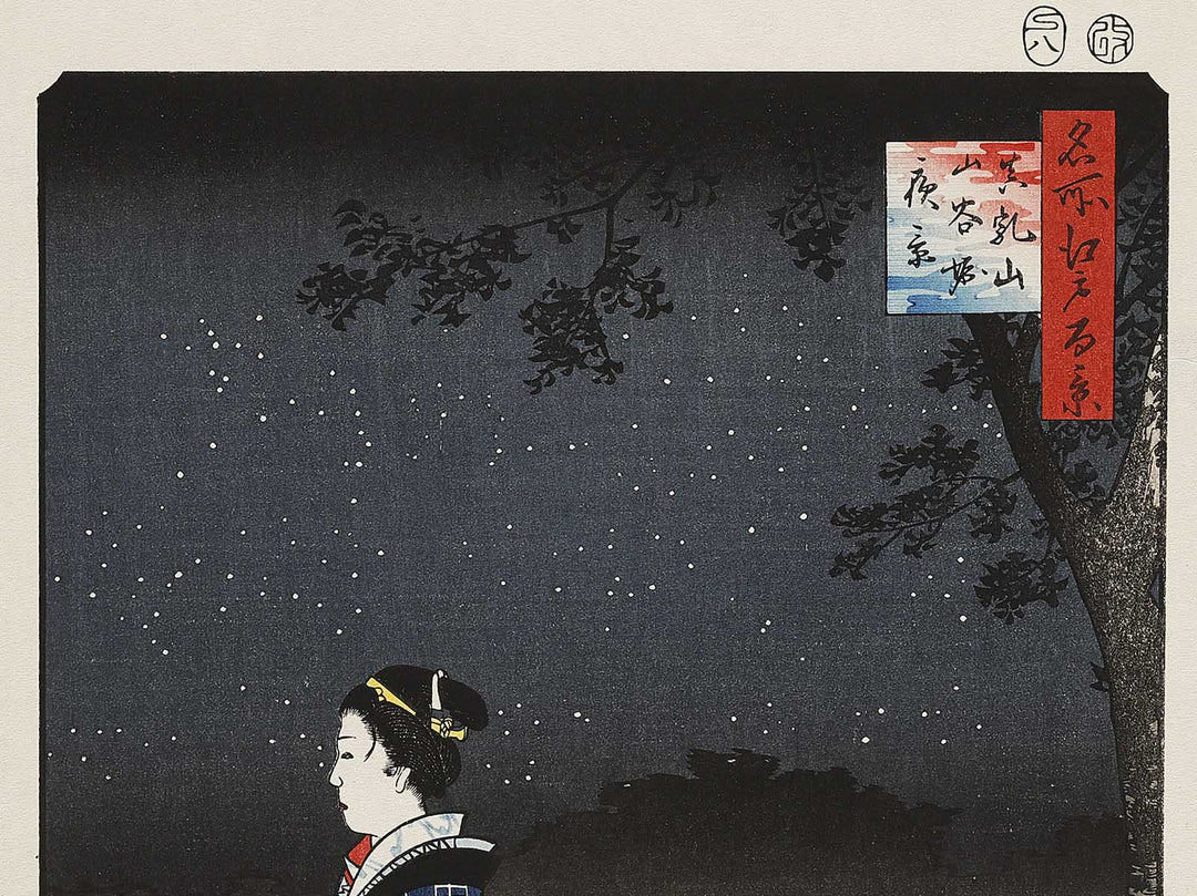 Night View of Matsuchiyama and Sanya Canal from the series One Hundred Famous Views of Edo by Utagawa Hiroshige, (Large print size) / BJ337-134