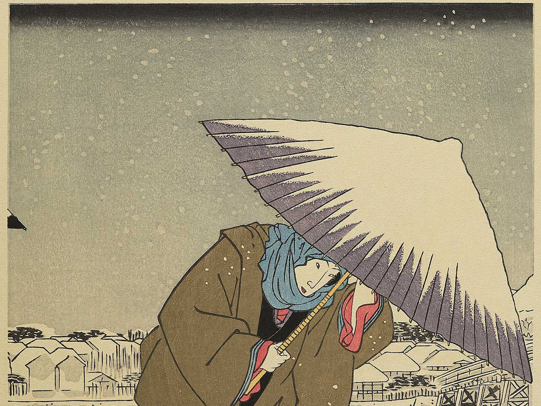 Asakusa no bosetsu from the series Meisho Edo hakkei by Utagawa Hiroshige, (Medium print size) / BJ330-610