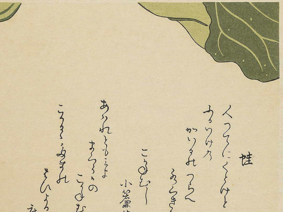 Frog and Gold Beetle from the series Gahon mushierami by Kitagawa Utamaro, (Large print size) / BJ355-292