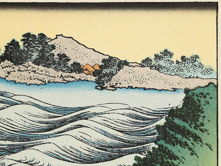 Mt.Fuji from the lake Suwa with Mt.Yatsugatake for a foreground from the series Fugaku hyakkei by Katsushika Hokusai, (Medium print size) / BJ321-874