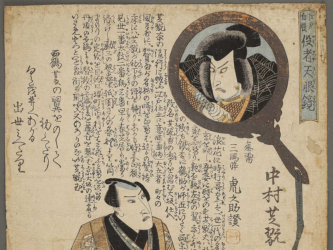 Nakamura Shikan from the series Edo jiman yakusya tengan kagami by Utagawa Kuniyasu / BJ326-900