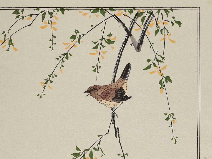 Wren and Snipe from the series Momochidori kyokaawase by Kitagawa Utamaro, (Large print size) / BJ244-958