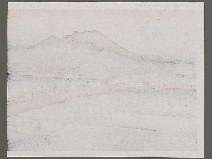 Sanjo Ohashi at Keishi from the series The Fifty-three Stations of the Tokaido by Utagawa Hiroshige, (Very small size) / BJ335-937